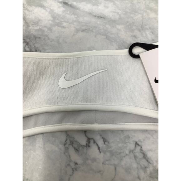 Nike Unisex White Fleece Headband Activewear Athletic Workout Performance L25-16 - Picture 3 of 9